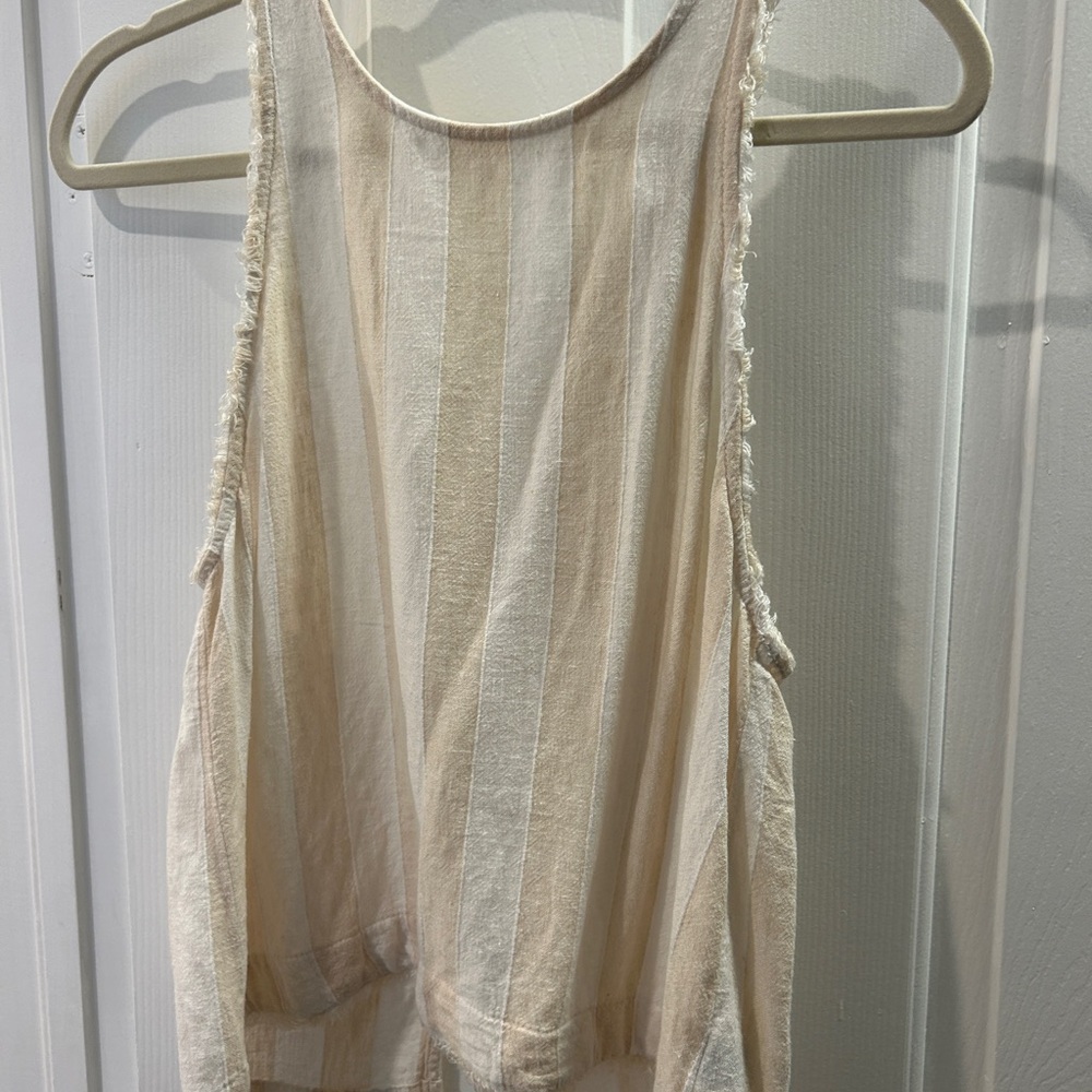 Bella Dahl Cream Striped Tank Top